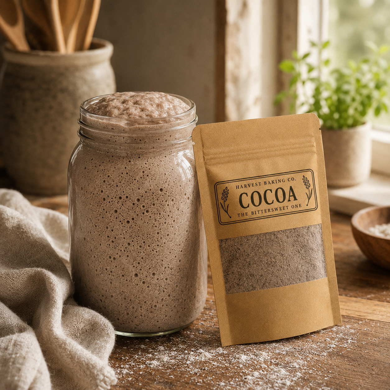 Organic Cocoa Sourdough Starter – Unique Chocolate Culture for Artisan Bread