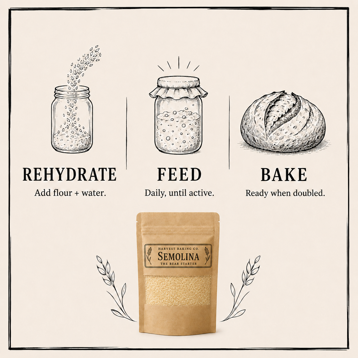 Organic Semolina Sourdough Starter – Golden, Nutty, and Artisan-Ready