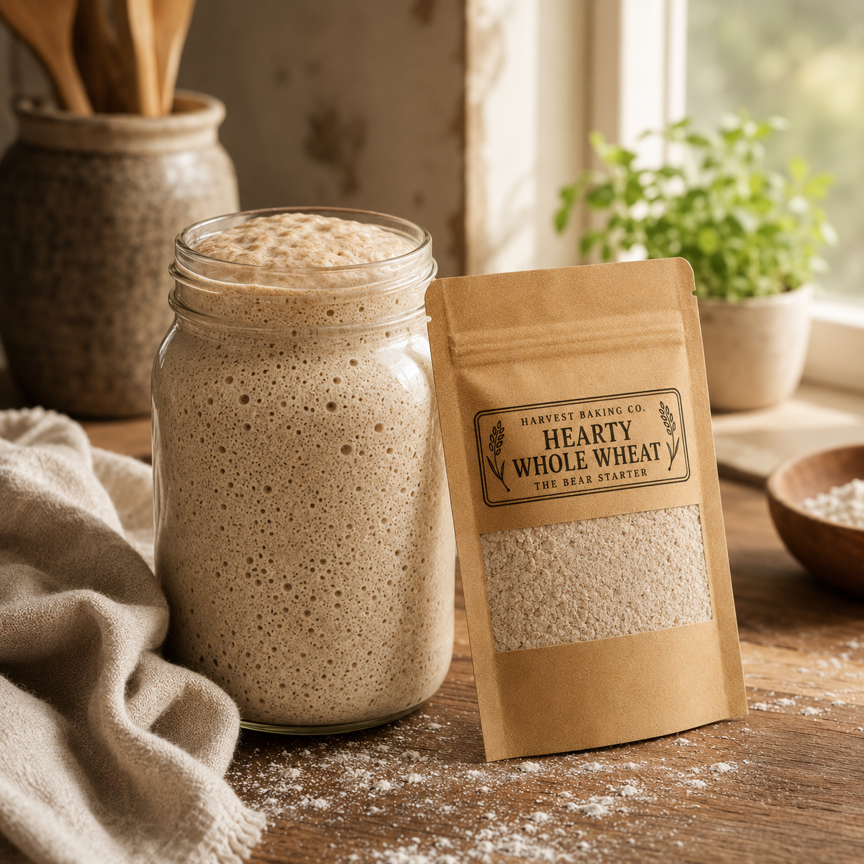 The Bear Starter | Hearty Whole Wheat Sourdough