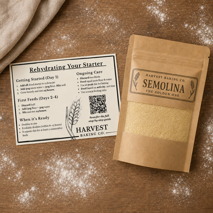 Organic Semolina Sourdough Starter – Golden, Nutty, and Artisan-Ready